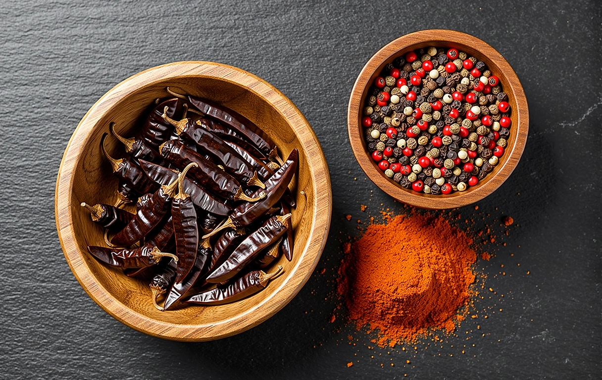 Especias y chiles mexicanos